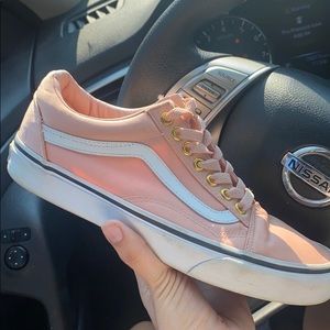 pink vans barely worn